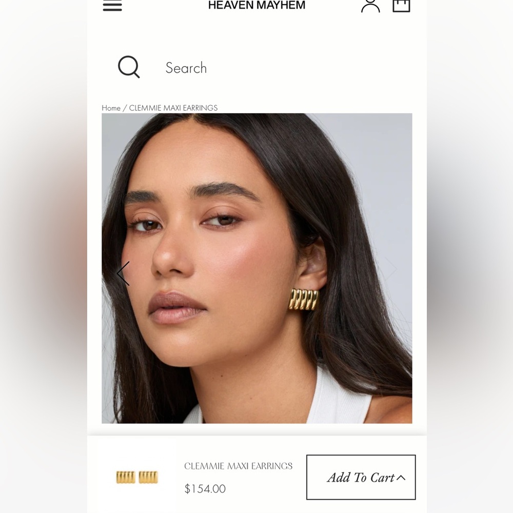 Heaven Mayhem Gold Statement Earrings